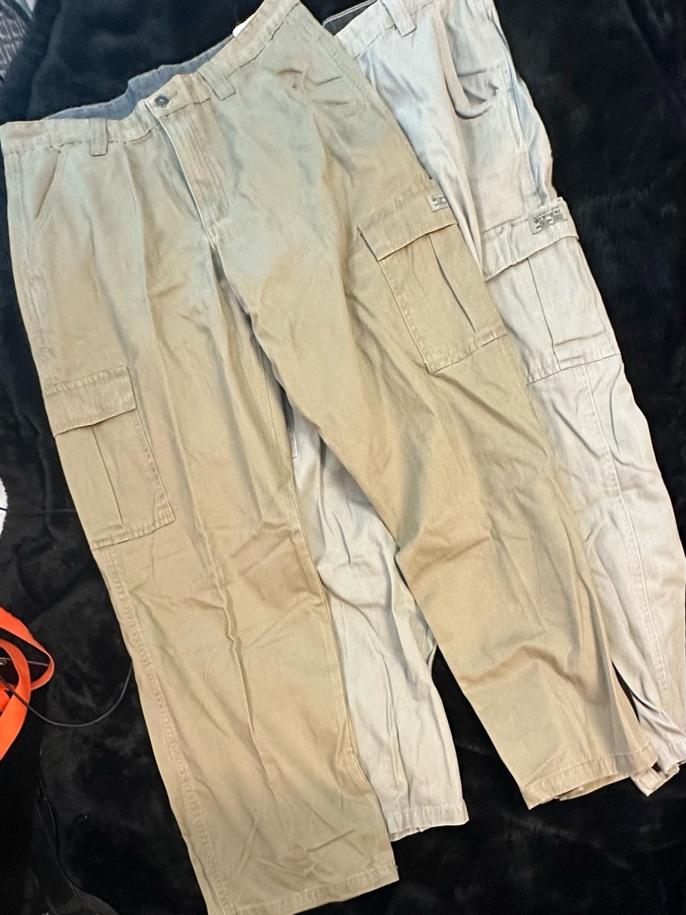 2 PAIR Wrangler Men's Cargo Pants - Khaki//Light Khaki 34x30